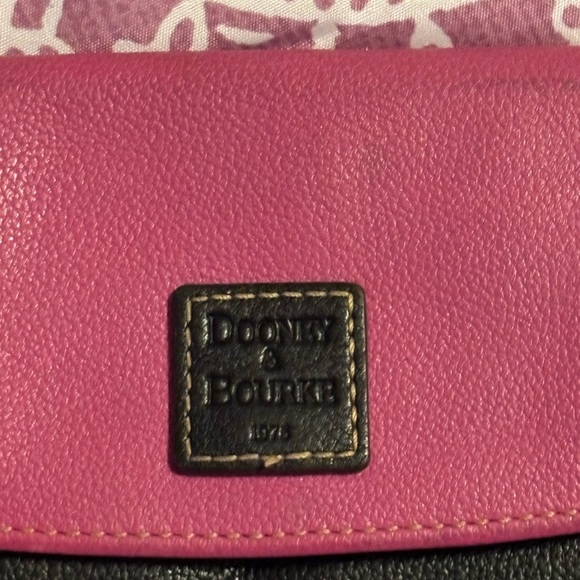 Dooney & Bourke Pink and Black Women's Wallet - Picture 5 of 5